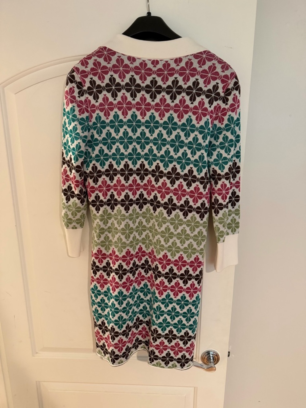 KATE SPADE Metallic Clover Polo Sweater Dress Size Large - Picture 4 of 4